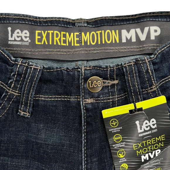 Lee Performance Series Extreme Motion MVP Boys Athletic Fit Denim Husky 12 - Picture 9 of 13